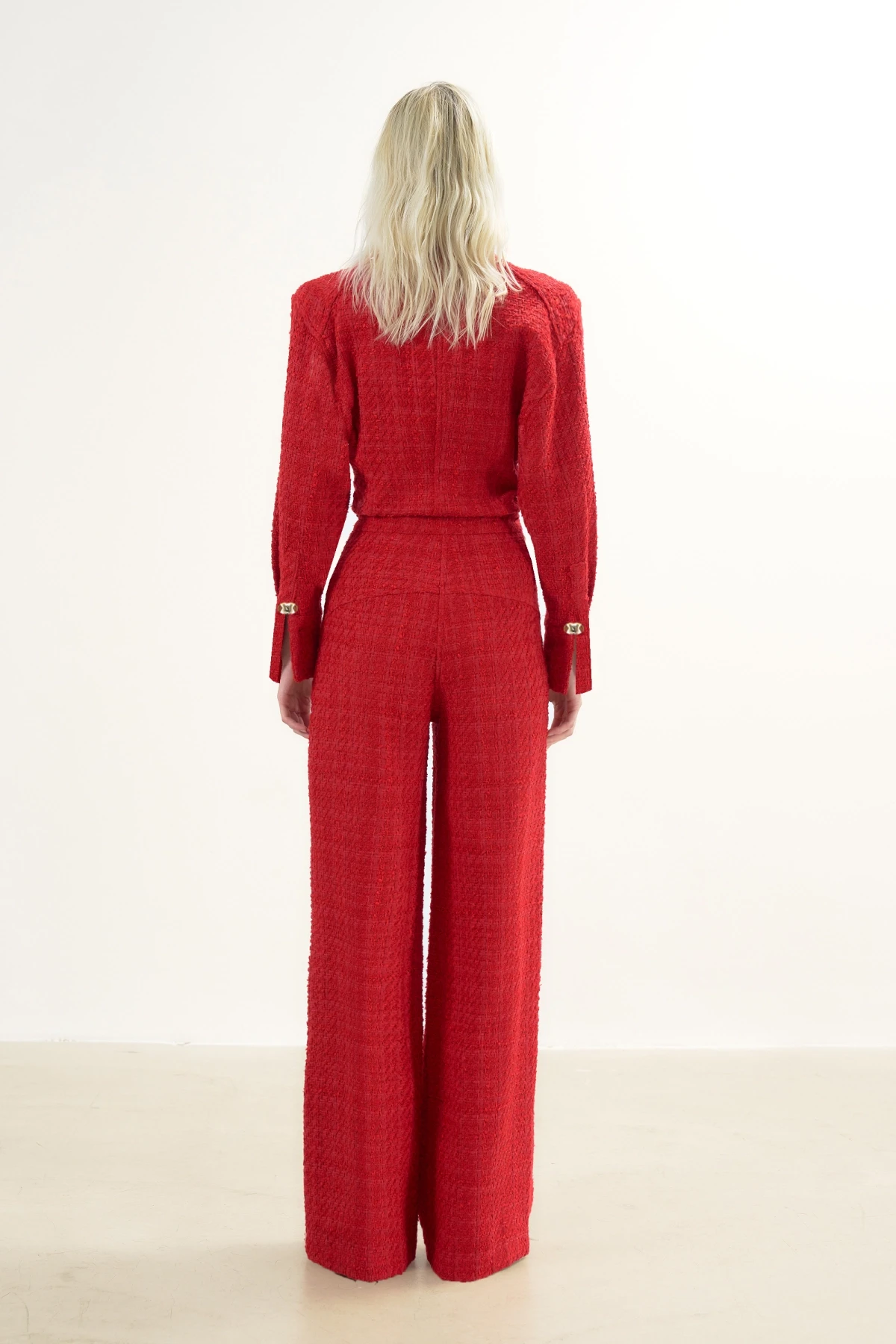 RED TWEED TROUSERS
