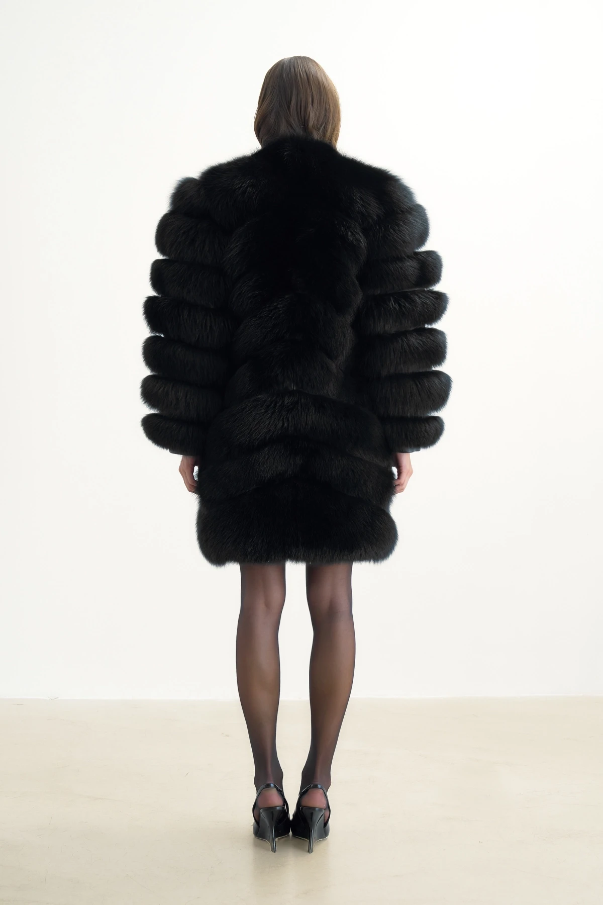 BLACK FUR COAT